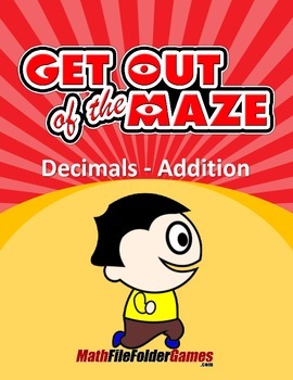 Preview of Decimals - Fun Addition Worksheets/Mazes (MINI BUNDLE)