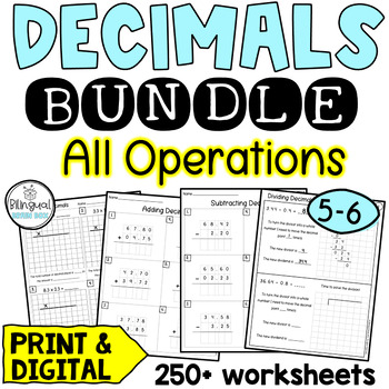 Preview of Decimals Addition, Subtraction, Division, Multiplication, Rounding, Place Value