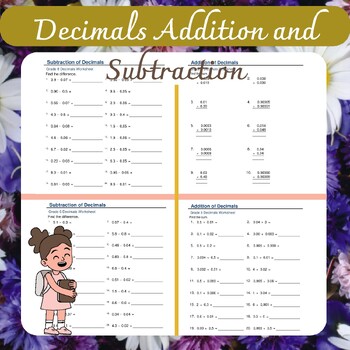 Preview of Decimals Addition and Subtraction Worksheets