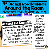 Decimals Around the Room Word Problem Movement Activities 