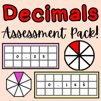 Preview of Decimals Assessment Pack!