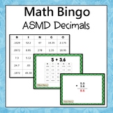 Decimals  Bingo (Add, Subtract, Multiply, and Divide) 6.NS.3