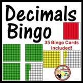 Decimals Bingo Game Identifying Models Math Game w/ 35 Bin