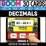 Decimals- Compare, Round, Add, Subtract Boom Cards - Digital
