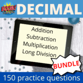 Decimals Boom Cards Winter Distance Learning Bundle