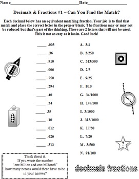 Preview of Decimals Bundle 10 Worksheets