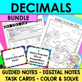 Decimals Notes & Activities | Digital Notes | Task Cards |