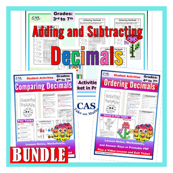Preview of Decimals Bundle | Adding & Subtracting | Comparing & Ordering Decimals