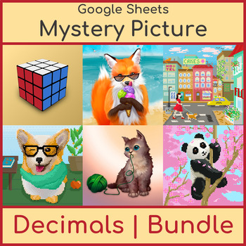 Preview of Decimals | Bundle | Distance Learning | Mystery Picture