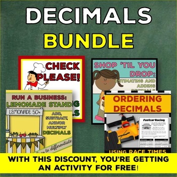 Preview of Decimals Bundle: Real World Tasks {Save 20% - Get an activity free!}