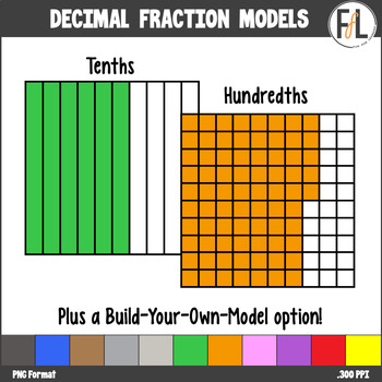 Preview of Decimals Clipart - DECIMAL FRACTION MODELS