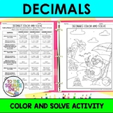 Decimals Color & Solve Activity | Color by Number