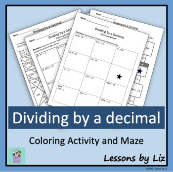 Preview of Decimals - Division - Coloring Activity and Maze