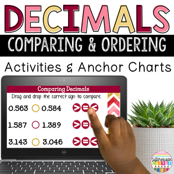Preview of Decimals: Comparing and Ordering Math Activities Google Classroom Slides