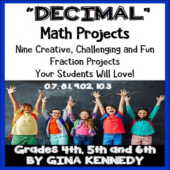 Preview of Decimal Projects, Math Enrichment for Upper Elementary, Vocabulary Handout