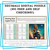 Decimals Digital Puzzle (No Prep & Self Checking!)