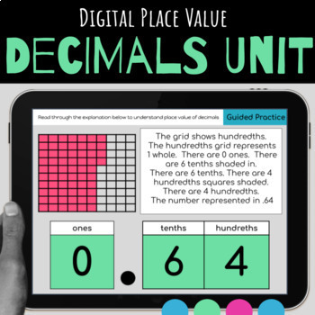 Preview of Decimals Digital Unit 