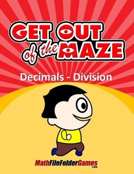 Preview of Fun Decimals Division Worksheets/Mazes (MINI BUNDLE)