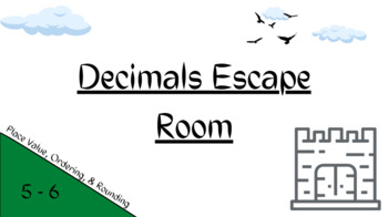 Preview of Decimals Escape Room | Place Value, Ordering, & Rounding