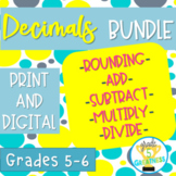 Decimals Fifth Grade Math Bundle Print and Digital