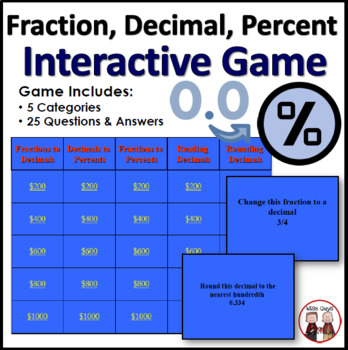 Preview of Fractions, Decimals and Percents Game