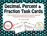 Decimals, Fractions & Percents Task Cards