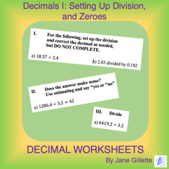 Preview of Decimals I: Setting Up Division and Dealing with Zeroes