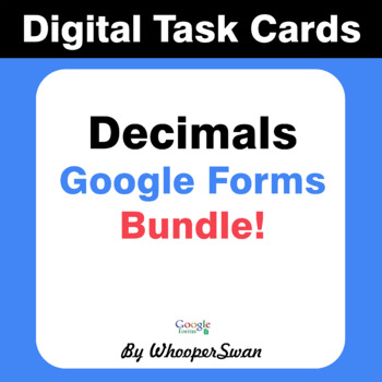 Preview of Decimals - Interactive Digital Task Cards - Google Forms [Bundle]