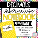 Decimals Interactive Notebook for 5th Grade