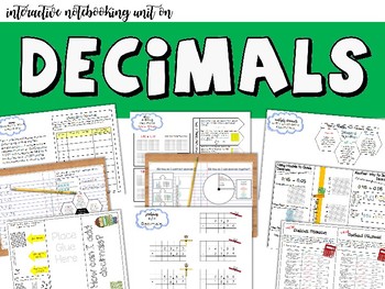 Preview of Decimals: Interactive Notebooking Unit (Add, Subtract, Multiply & Divide)