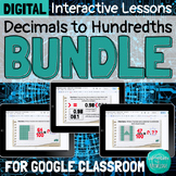 DIGITAL Decimals to Hundredths Interactive Lessons Bundle 