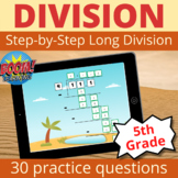 Decimals Long Division Boom Cards for Distance Learning