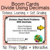 Decimals Long Division Distance Learning Word Problems Dig