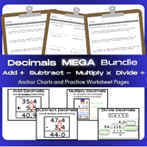 Decimals MEGA Bundle! - Practice Worksheets w/ 4 Operation