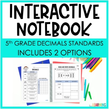 Preview of Decimals Math Interactive Notebook: 5th Grade Math NBT Standards