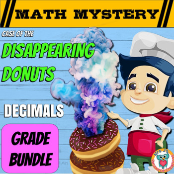Preview of Decimals Math Mystery Differentiated GRADE Bundle (4th - 7th Grade Editions)