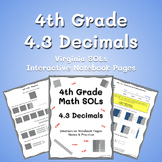 Decimals Math SOL 4.3 Interactive Notebook