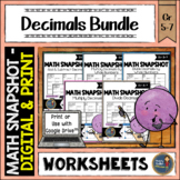 Decimals Math Worksheets Bundle Distance Learning Math
