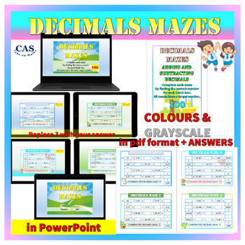 Preview of Decimals Mazes | Adding and Subtracting Decimals