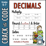 Decimals - Multiplying, Rounding, Ordering - Crack the Code