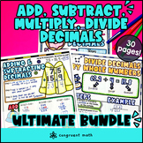 Decimals Operations Guided Notes & Doodles BUNDLE | Add Su