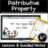 Distributive Property: PowerPoint Lesson & Guided Notes, No Prep!