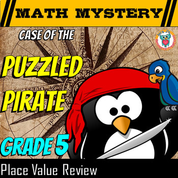 Preview of Decimals Place Value Game - 5th Grade Math Mystery Activity Worksheets