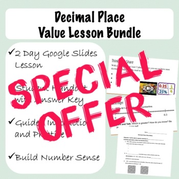 Preview of Decimals Place Value Notes and Google Slides Bundle