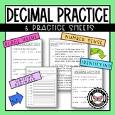 Decimals & Place Value Practice | 5 Worksheets