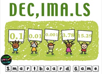 Preview of Decimals Place Value Smartboard Game