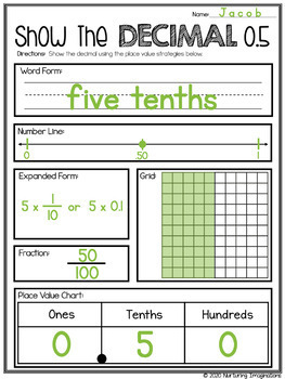 Decimals Place Value Worksheets by Curriculum Kingdom | TpT