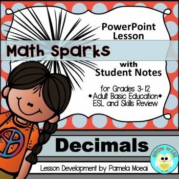 Preview of Math Sparks: Decimals PowerPoint and Student Notes Newly Revised