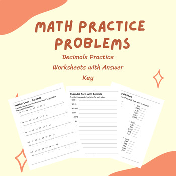 Decimals Practice Problems, Practice Sheets with Answer Key | TPT