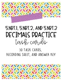 Read, Write, and Compare Decimals Task Cards